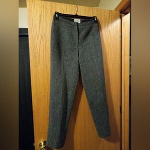 vintage L.L. Bean Wool Black And White Speckled Pants Size 8R Inseam 28.5